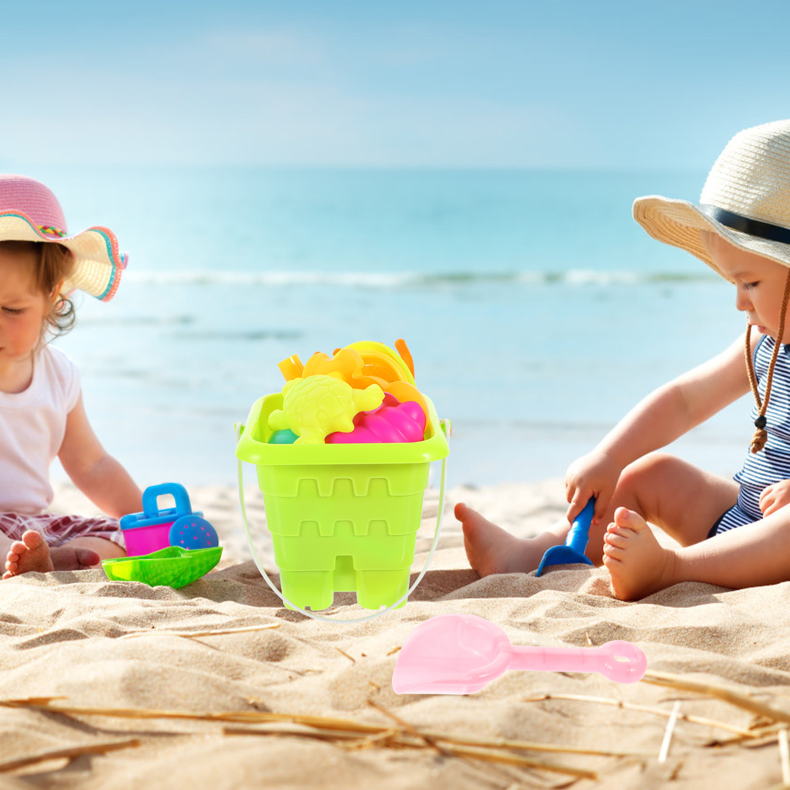 Kids Outdoor Sandbox - 12Pcs Kids Sand Shovels Outdoor Beach