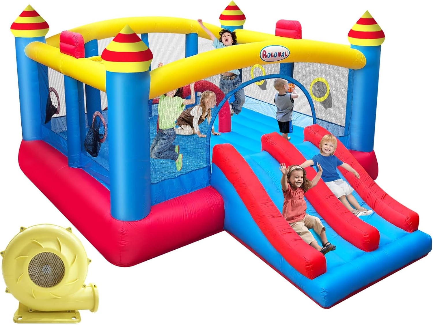 Kids Outdoor Jumping Castle - 18.7x13 Ft Inflatable Bouncy Castle for