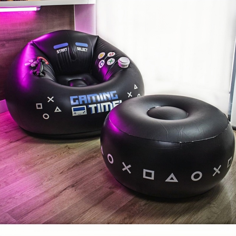 Kids Outdoor Lawn Chair - Home Children Creative Esports Game Inflatable