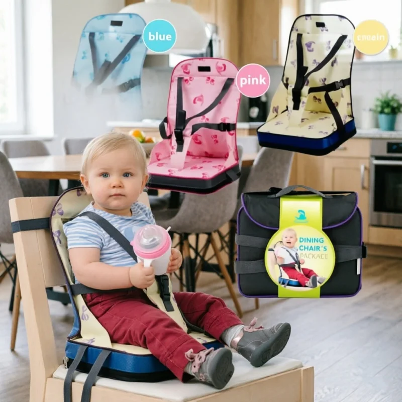 Kids Outdoor Foldable Chair - Portable Kids Dining Seat Foldable Baby
