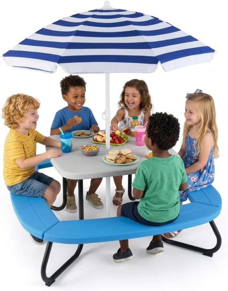 Kids Outdoor Foldable Chair - Costzon Kids Picnic Table, Kids Outdoor
