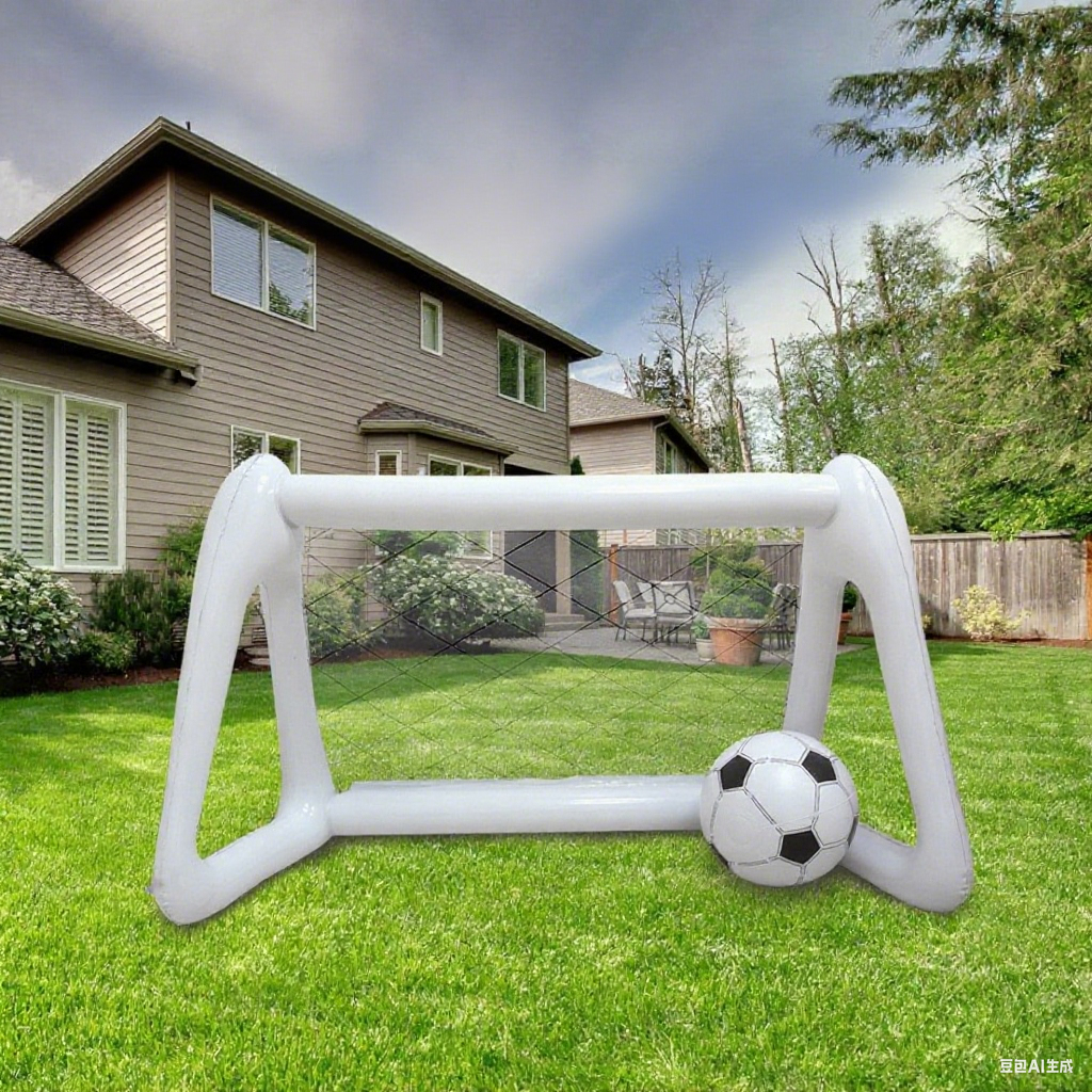 Kids Outdoor Frame - Portable Inflatable Soccer Goal Frame Set