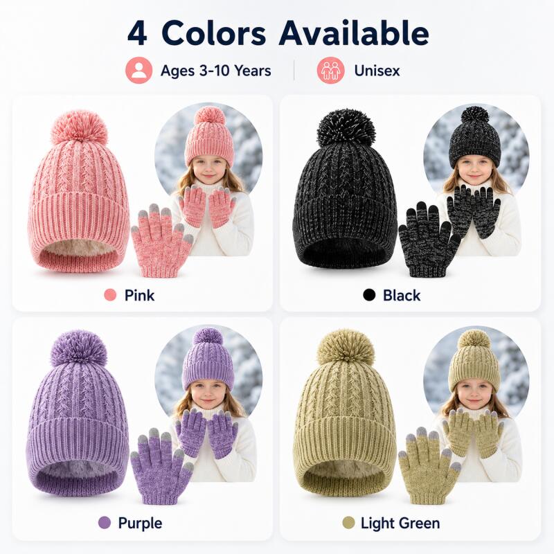 Kids Winter Knit Hat Touchscre - Kids Outdoor Gloves บทวิจารณ์และราคา