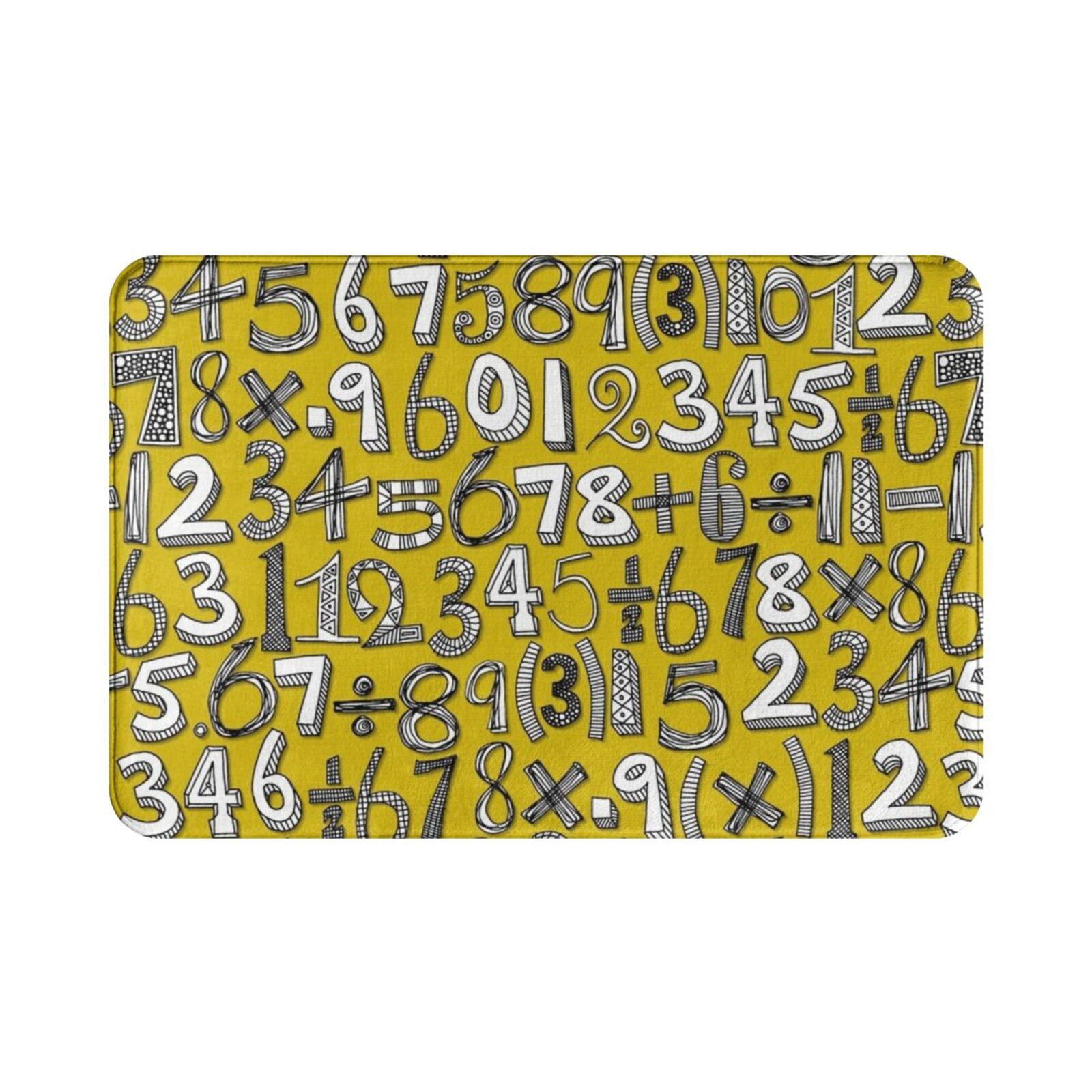 Math Doodle Yellow Carpet Mat  - Kids Outdoor Floor Cushions บทวิจารณ์และราคา