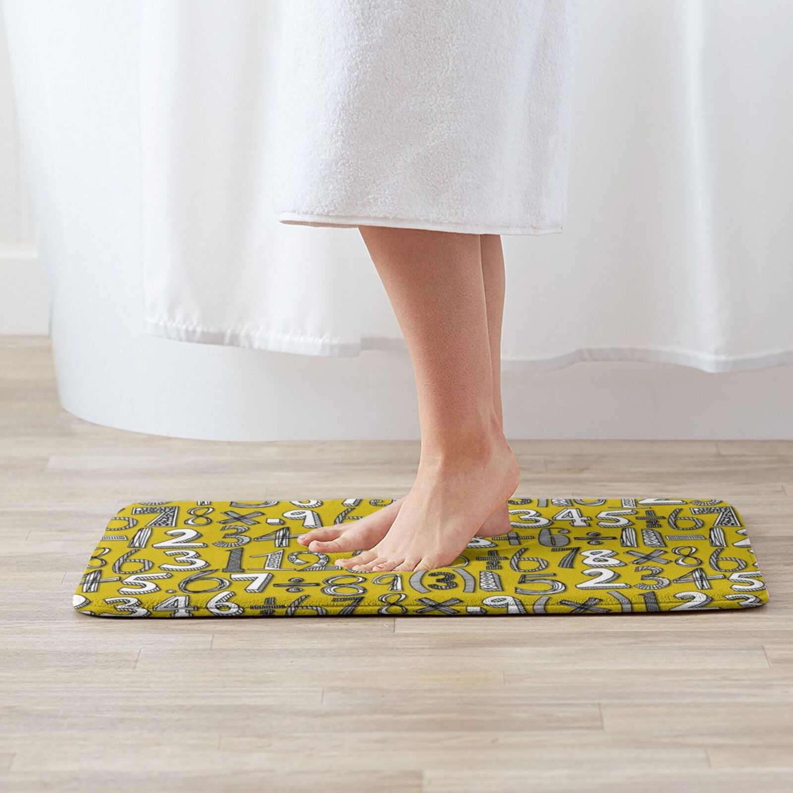 Math Doodle Yellow Carpet Mat  - Kids Outdoor Floor Cushions บทวิจารณ์และราคา