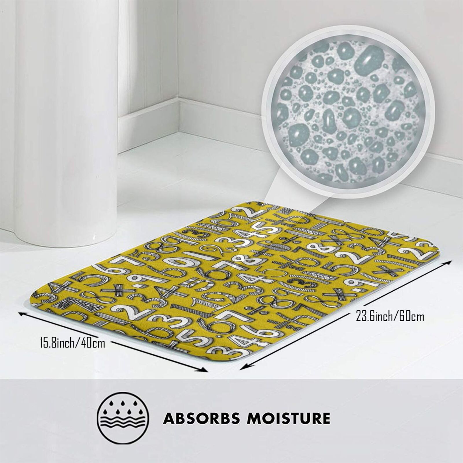 Math Doodle Yellow Carpet Mat  - Kids Outdoor Floor Cushions บทวิจารณ์และราคา