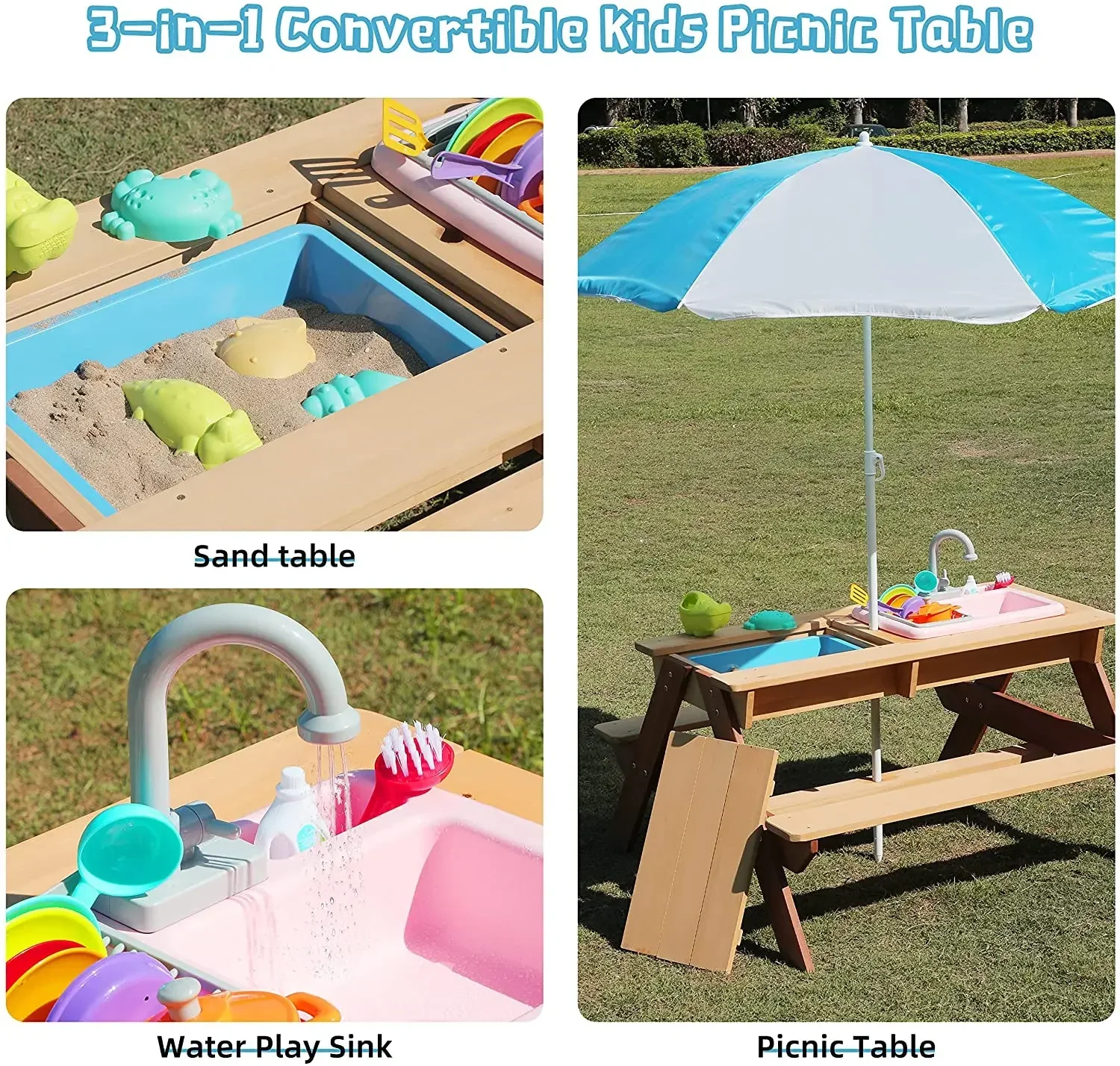 #Kids Picnic Table Outdoor Pat - Kids Outdoor Sink บทวิจารณ์และราคา