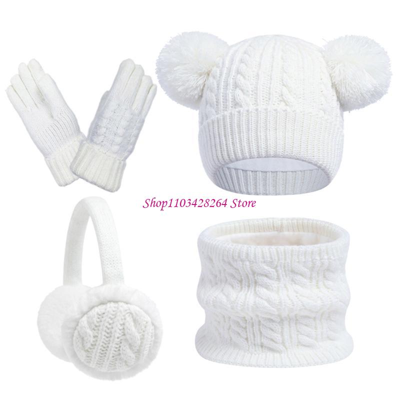 Boy Girls Winter Hat Scarf Glo - Kids Outdoor Gloves บทวิจารณ์และราคา