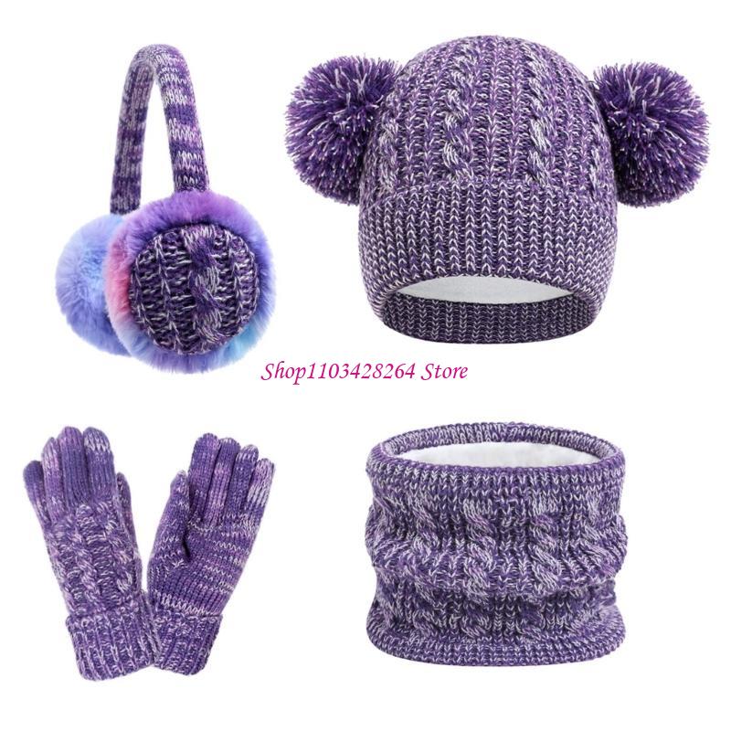 Boy Girls Winter Hat Scarf Glo - Kids Outdoor Gloves บทวิจารณ์และราคา