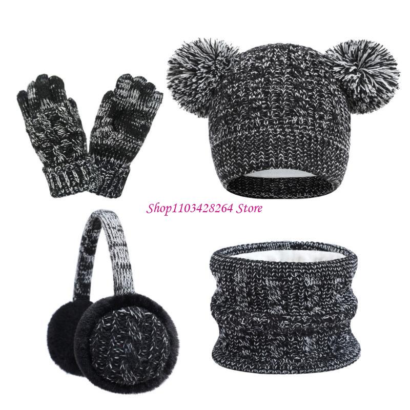 Boy Girls Winter Hat Scarf Glo - Kids Outdoor Gloves บทวิจารณ์และราคา