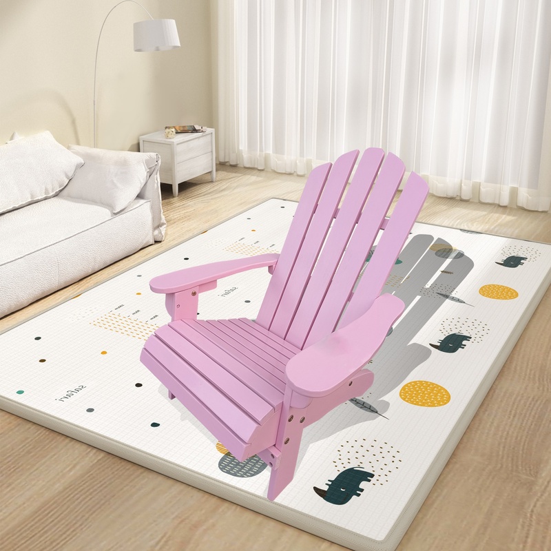Pink Indoor Outdoor Wood Adiro - Kids Outdoor Adirondack Chair บทวิจารณ์และราคา