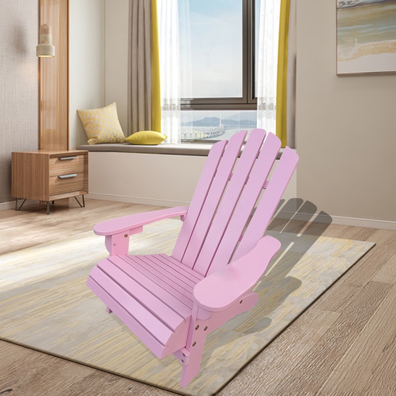 Pink Indoor Outdoor Wood Adiro - Kids Outdoor Adirondack Chair บทวิจารณ์และราคา