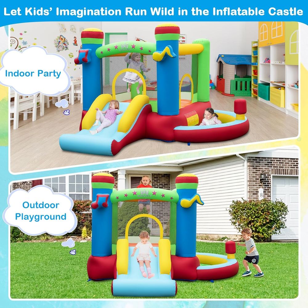 Iatable Bounce House with Ball - Kids Outdoor Jump House บทวิจารณ์และราคา