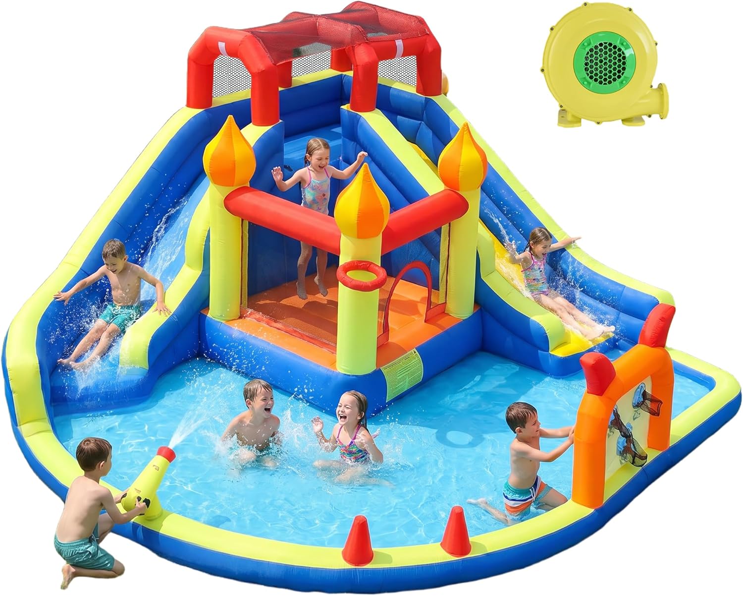 Kids Jumping Castle with Two L - Kids Outdoor Jumping Castle บทวิจารณ์และราคา