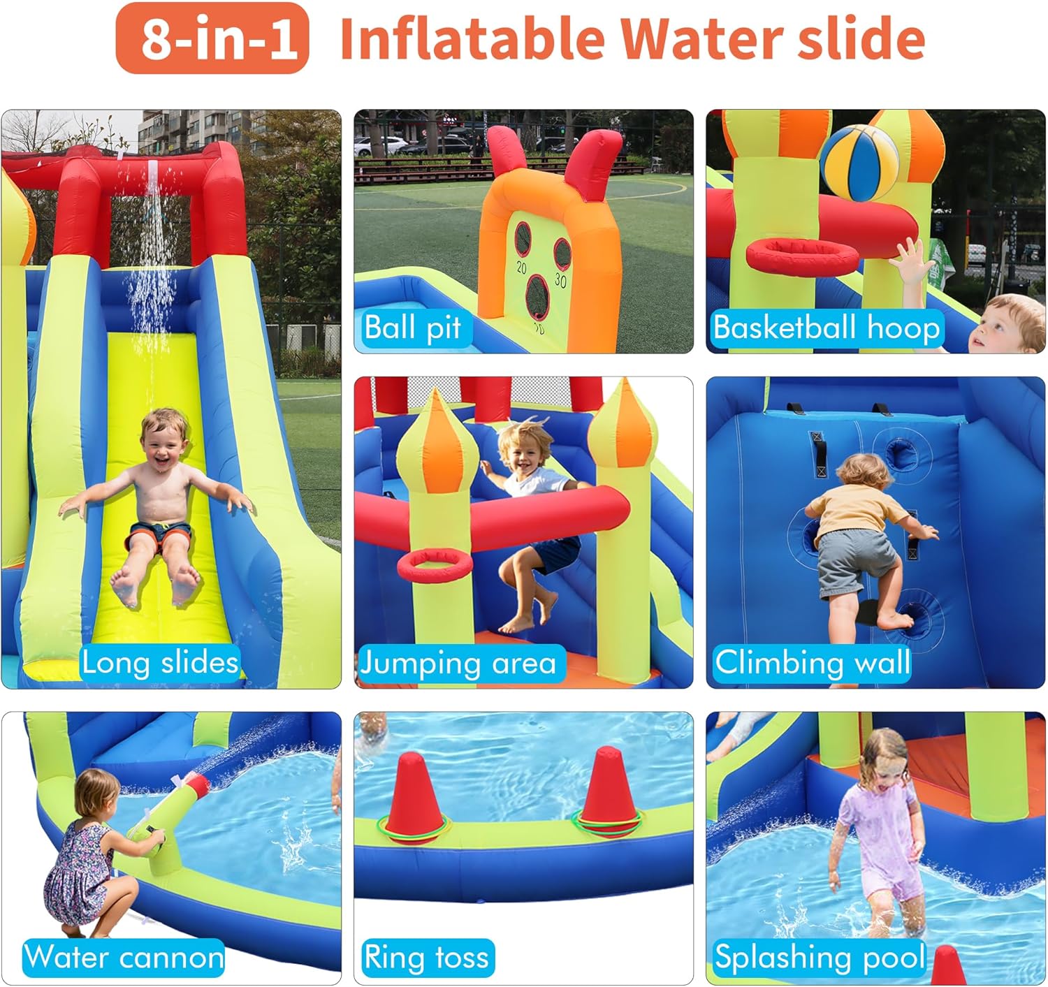 Kids Jumping Castle with Two L - Kids Outdoor Jumping Castle บทวิจารณ์และราคา