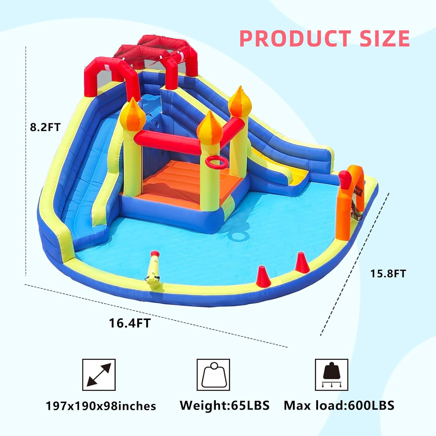Kids Jumping Castle with Two L - Kids Outdoor Jumping Castle บทวิจารณ์และราคา