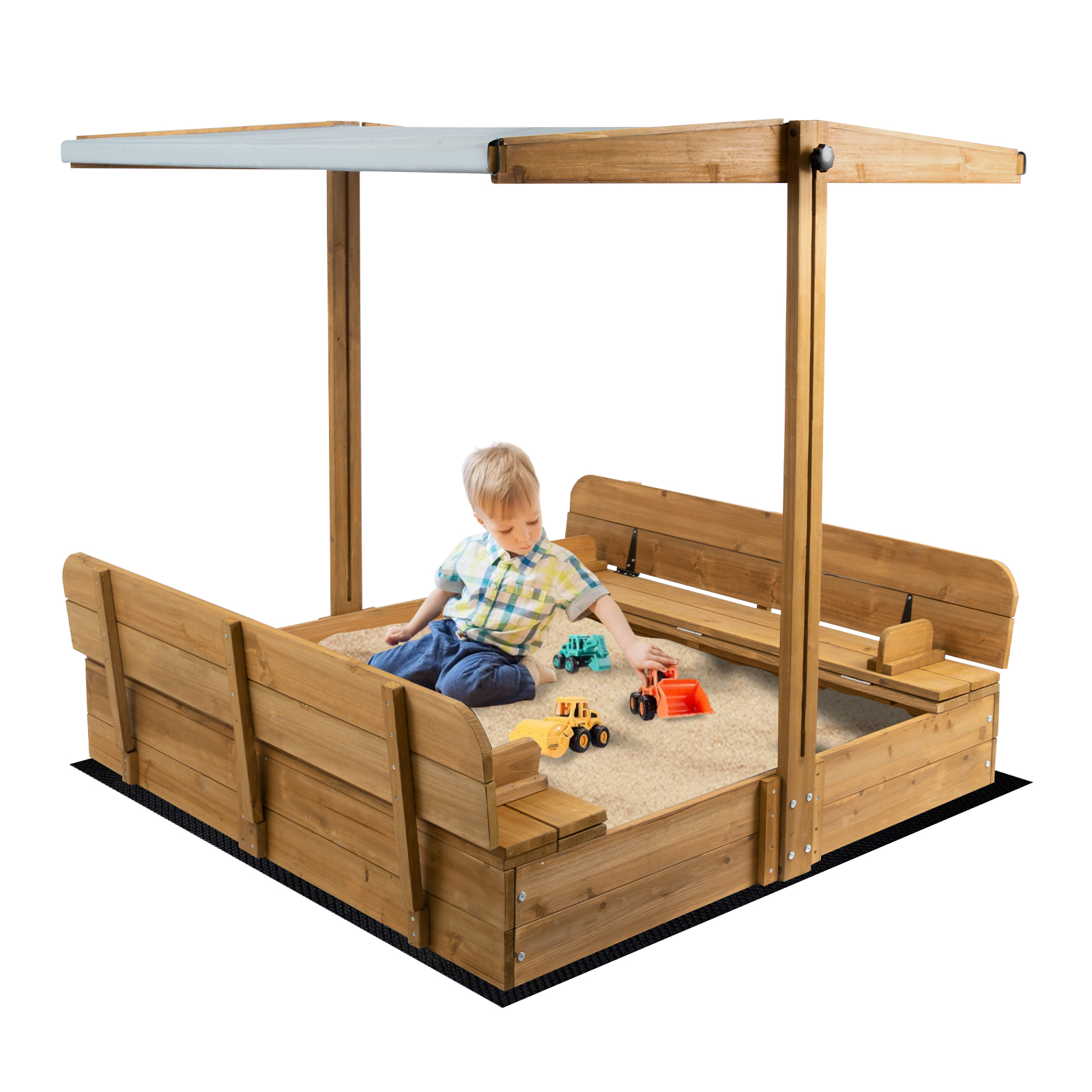 Kids Sand Box with Cover，Woode - Kids Outdoor Foldable Chair บทวิจารณ์และราคา