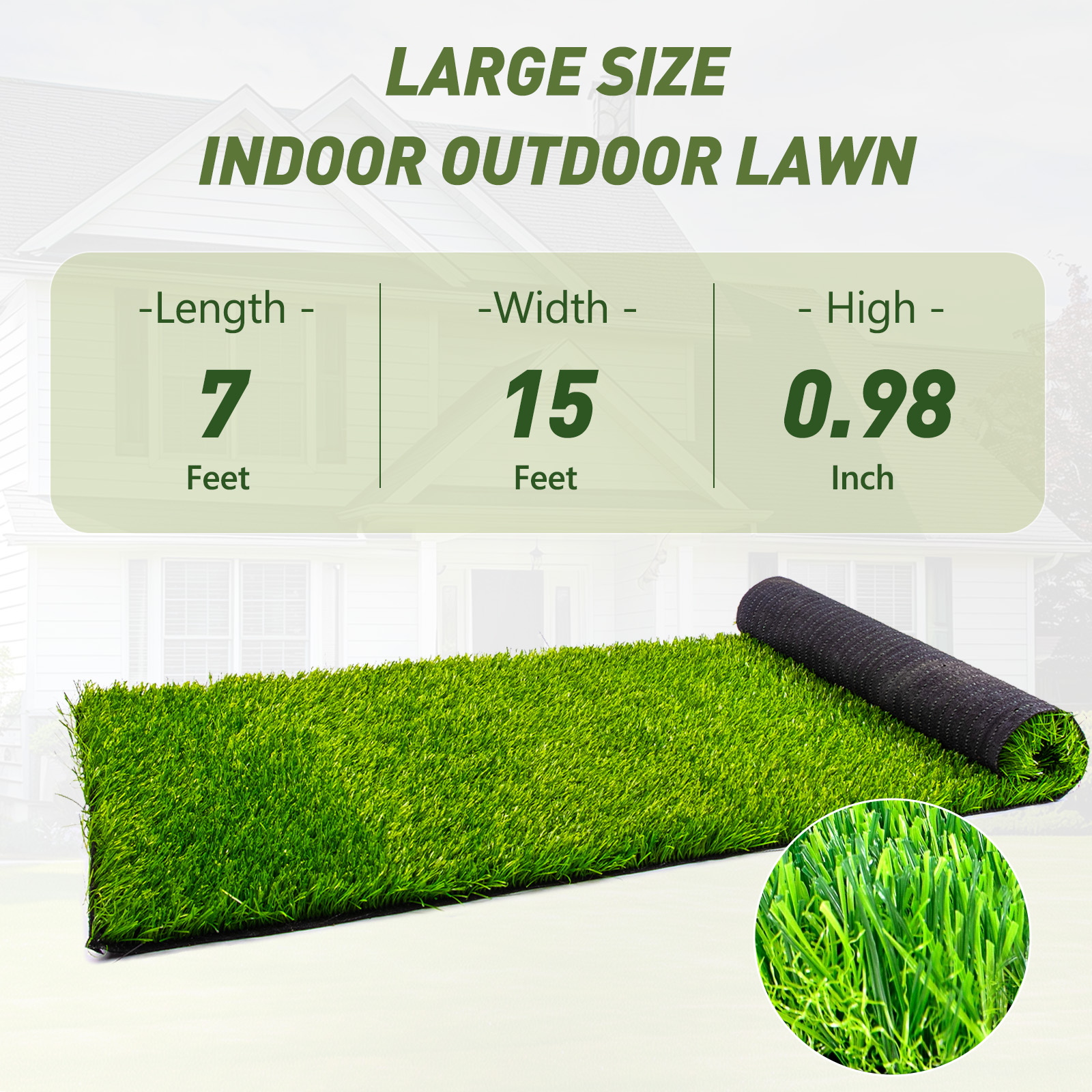 Upgraded Large Artificial Gras - Outdoor Kid Friendly บทวิจารณ์และราคา