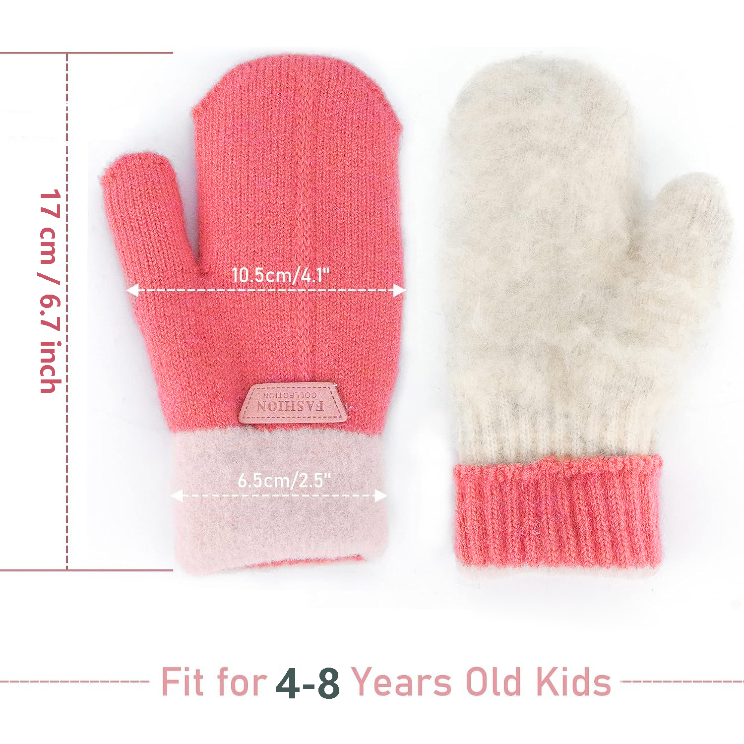 Warm Fleece Lined Kids Knit Mi - Kids Outdoor Gloves บทวิจารณ์และราคา