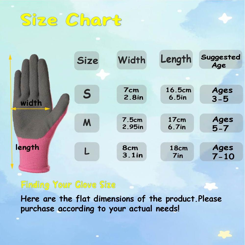 4 Pairs Kids' Gloves Latex Glo - Kids Outdoor Gloves บทวิจารณ์และราคา