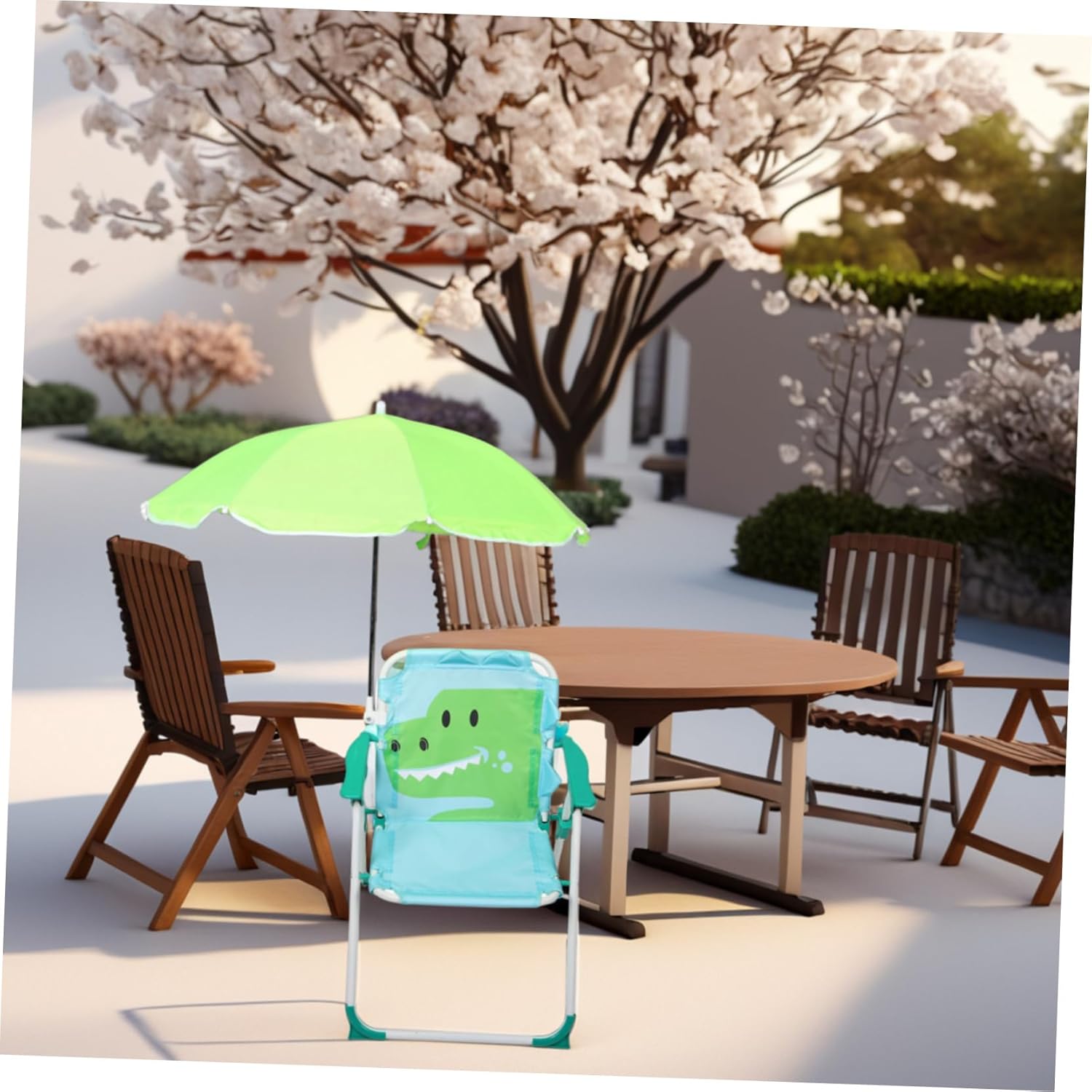 1 Set Folding Beach Chair with - Kids Outdoor Lawn Chair บทวิจารณ์และราคา