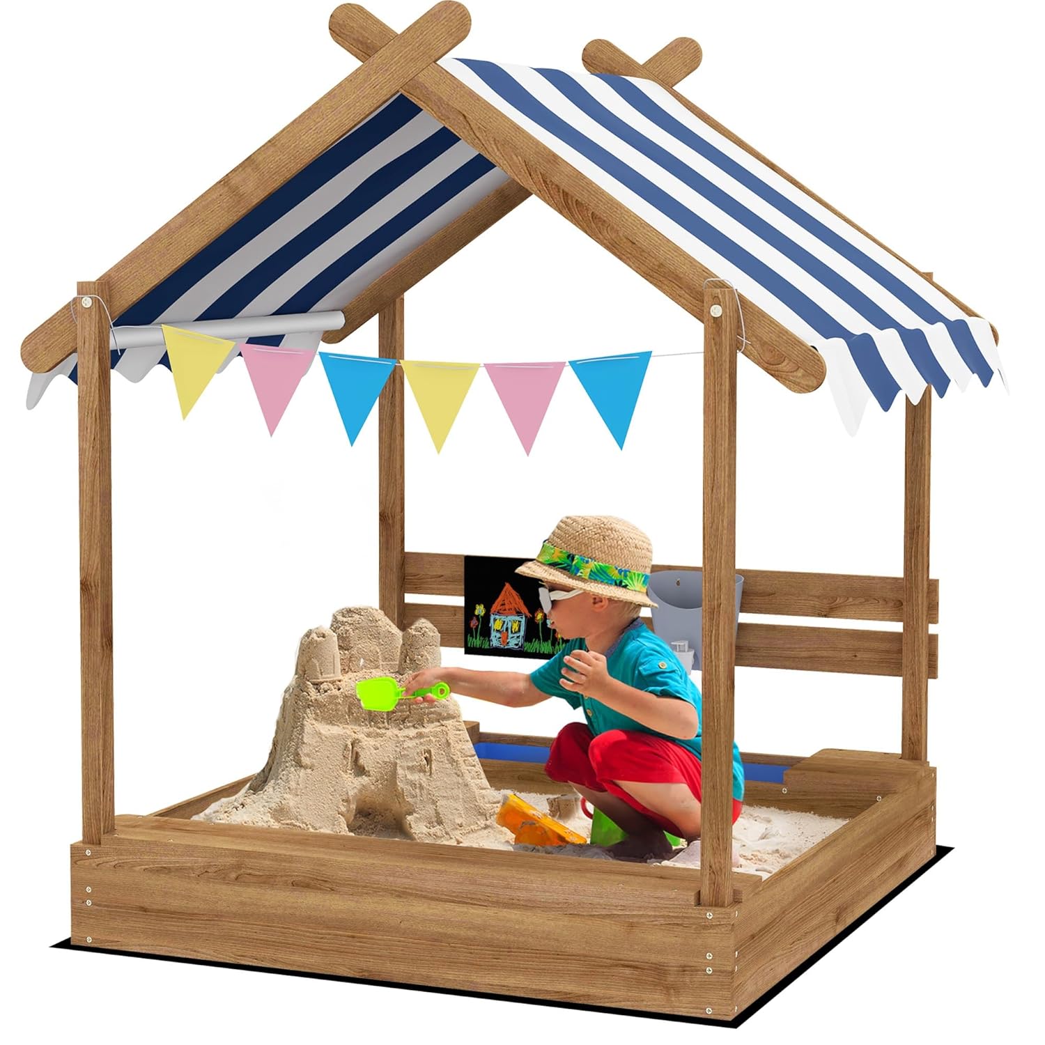 Wooden Sandbox Canopy Kids San - Kids Outdoor Sink บทวิจารณ์และราคา