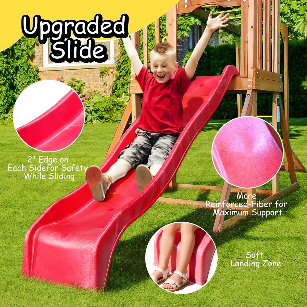 Wooden Swing Sets for Backyard - Kids Outdoor Monkey Bars บทวิจารณ์และราคา