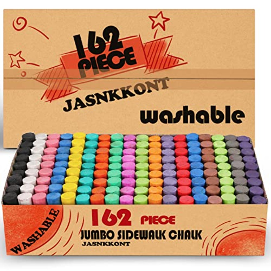 162 Pack 18 Colors Washable Si - Chalk Outdoor Jumbo บทวิจารณ์และราคา