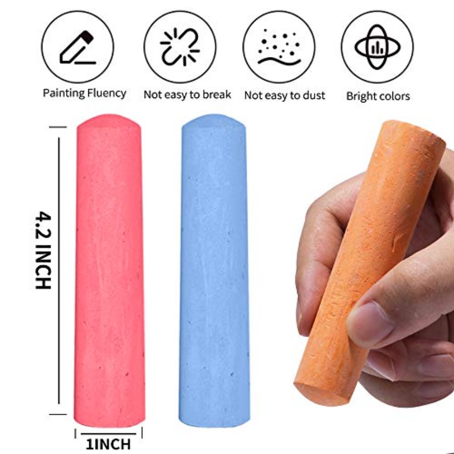 162 Pack 18 Colors Washable Si - Chalk Outdoor Jumbo บทวิจารณ์และราคา