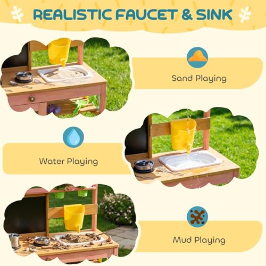 Outdoor kids mud kitchen for p - Kids Outdoor Sink บทวิจารณ์และราคา