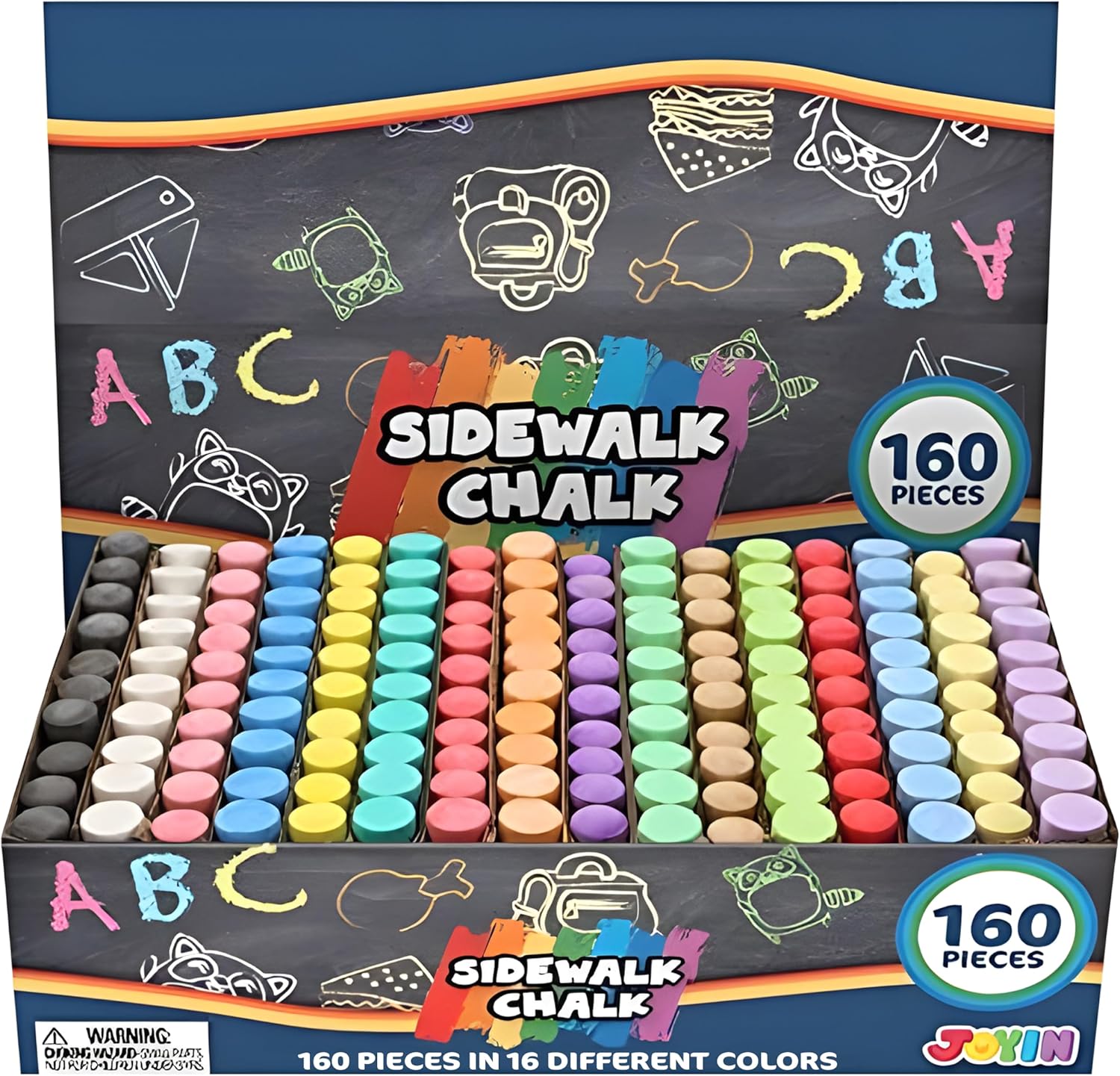 160 PCS Sidewalk Chalks Set No - Chalk Outdoor Jumbo บทวิจารณ์และราคา