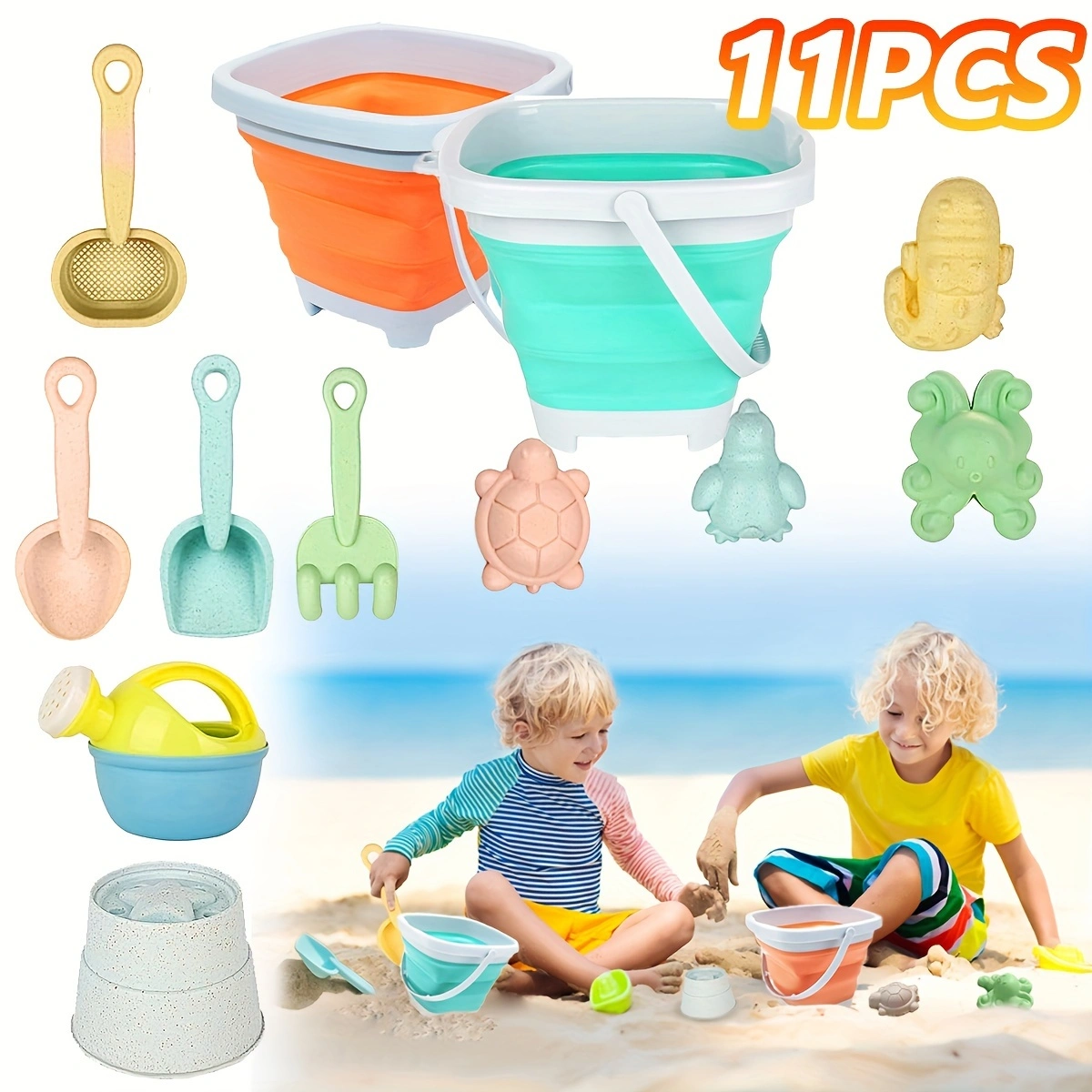 11Pcs Beach Toys Set Gift Pack - Kids Outdoor Sandbox บทวิจารณ์และราคา