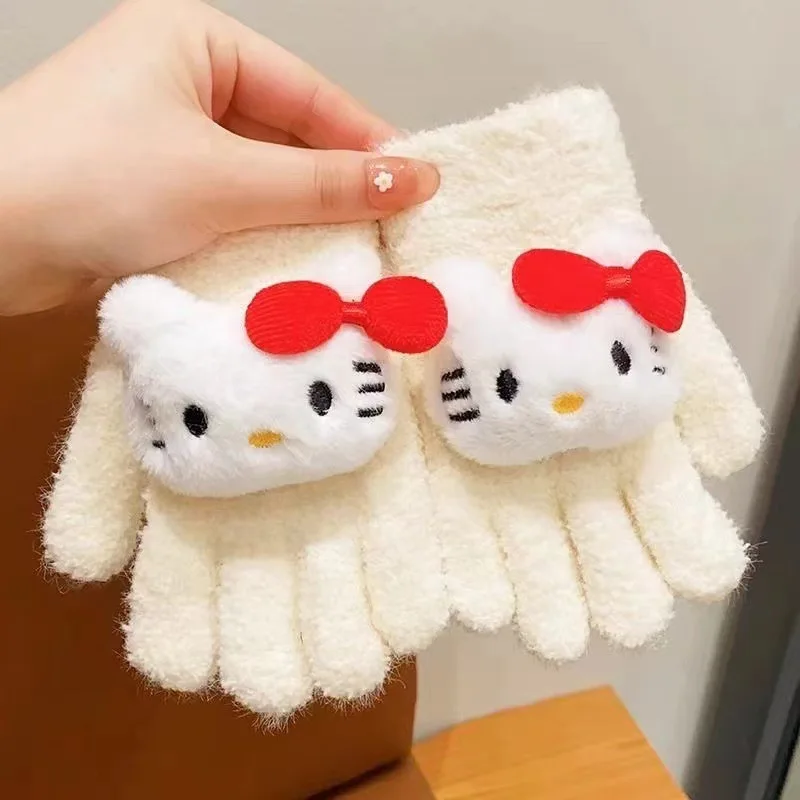 Hello Kitty Kuromi Cinnamoroll - Kids Outdoor Gloves บทวิจารณ์และราคา