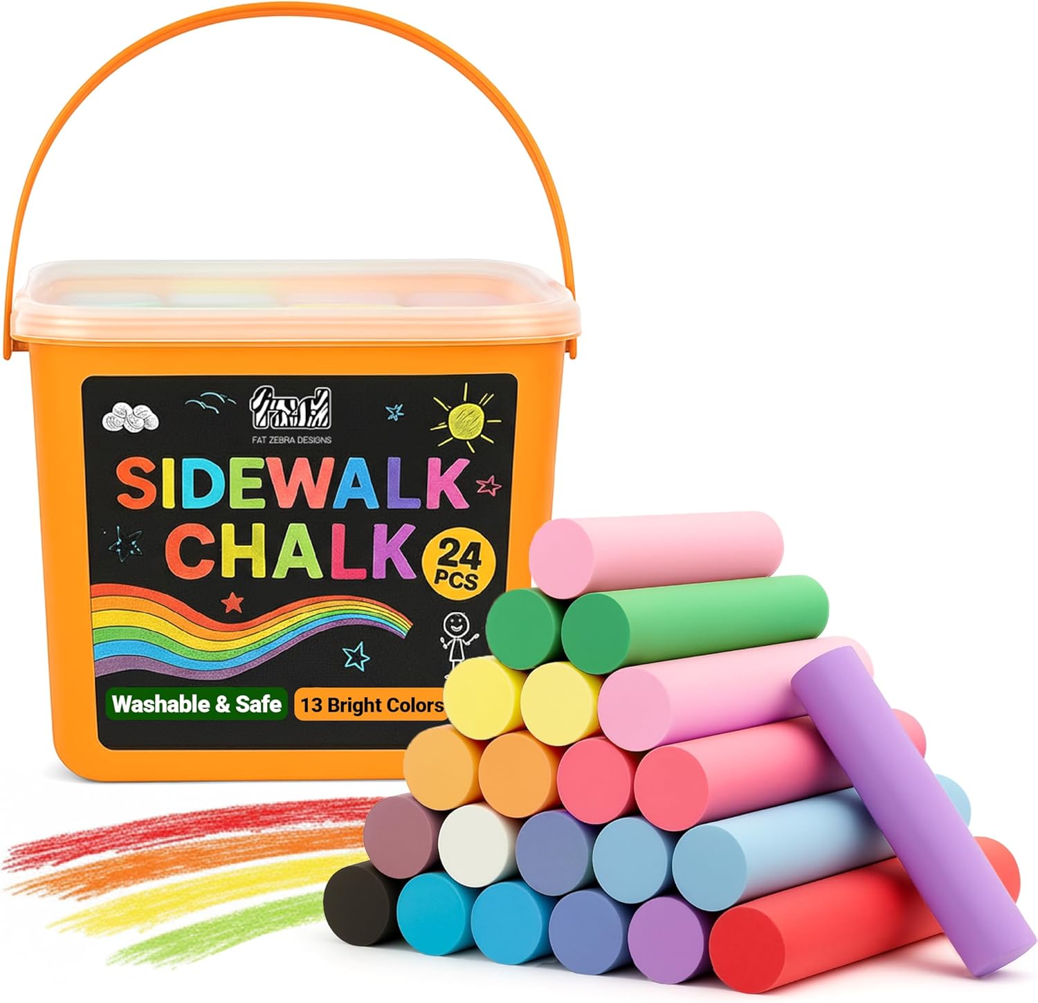 24 PCS Sidewalk Chalk for Kids - Chalk Outdoor Jumbo บทวิจารณ์และราคา