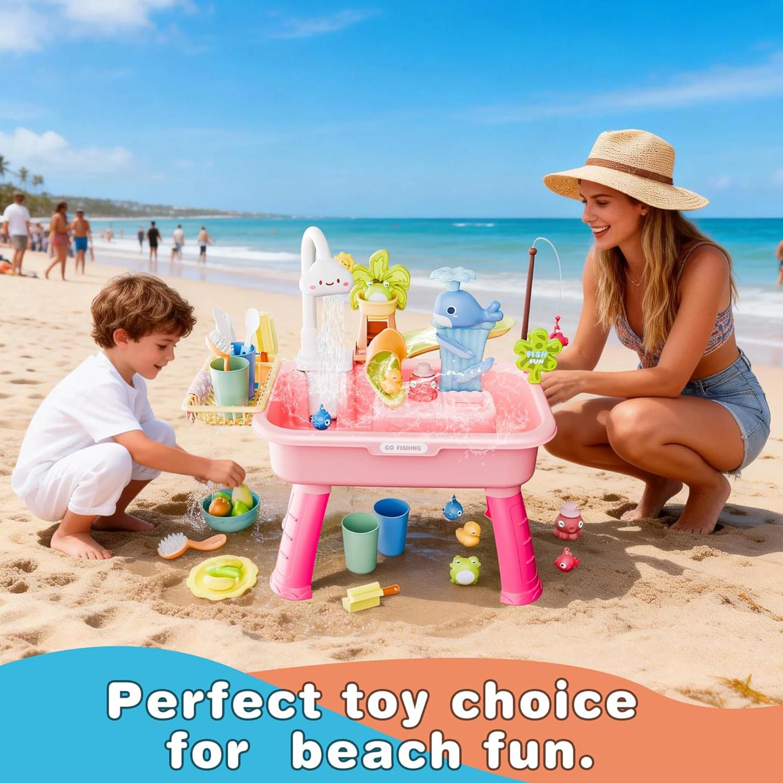 Water Play Table Kitchen Play  - Kids Outdoor Sink บทวิจารณ์และราคา