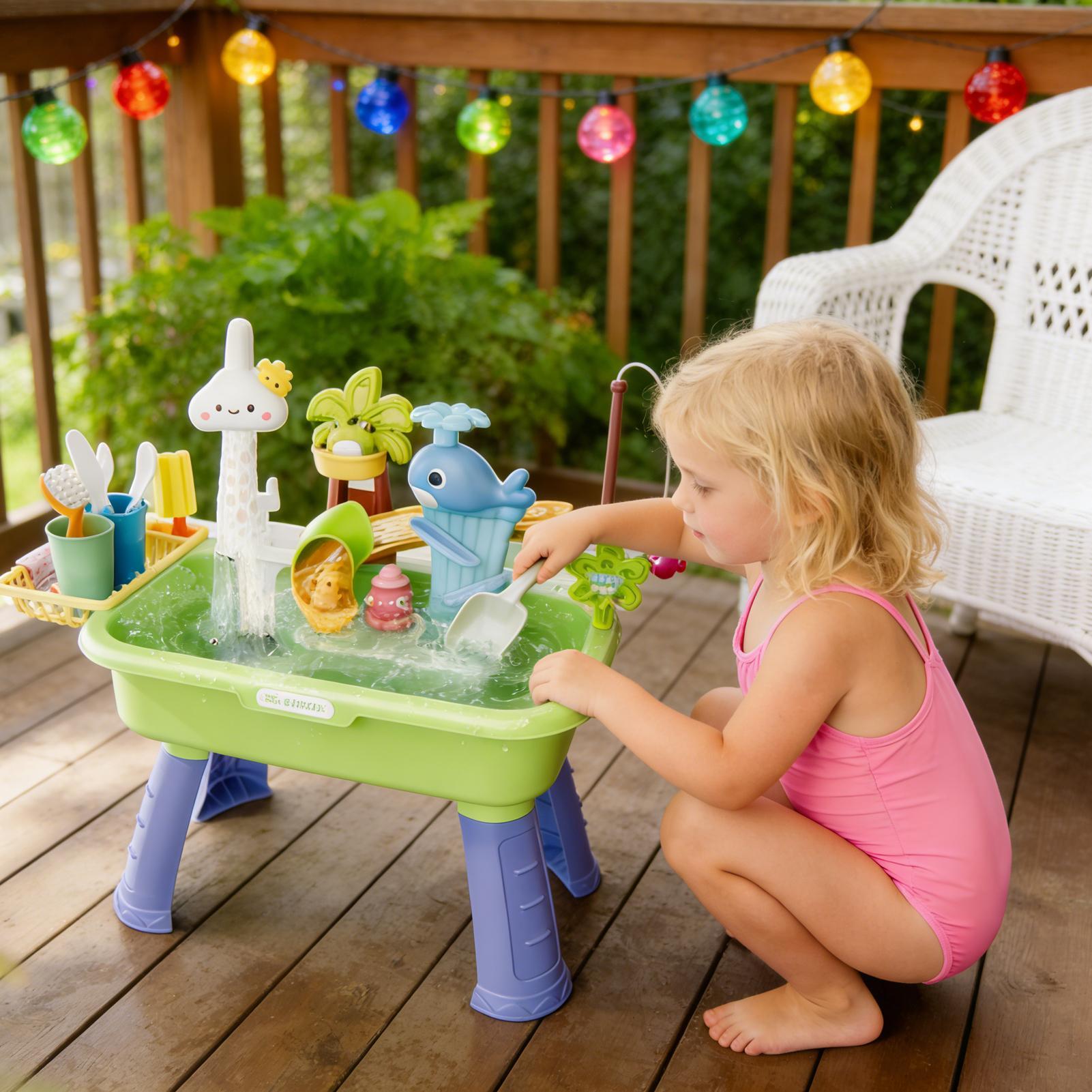 Water Play Table Kitchen Play  - Kids Outdoor Sink บทวิจารณ์และราคา
