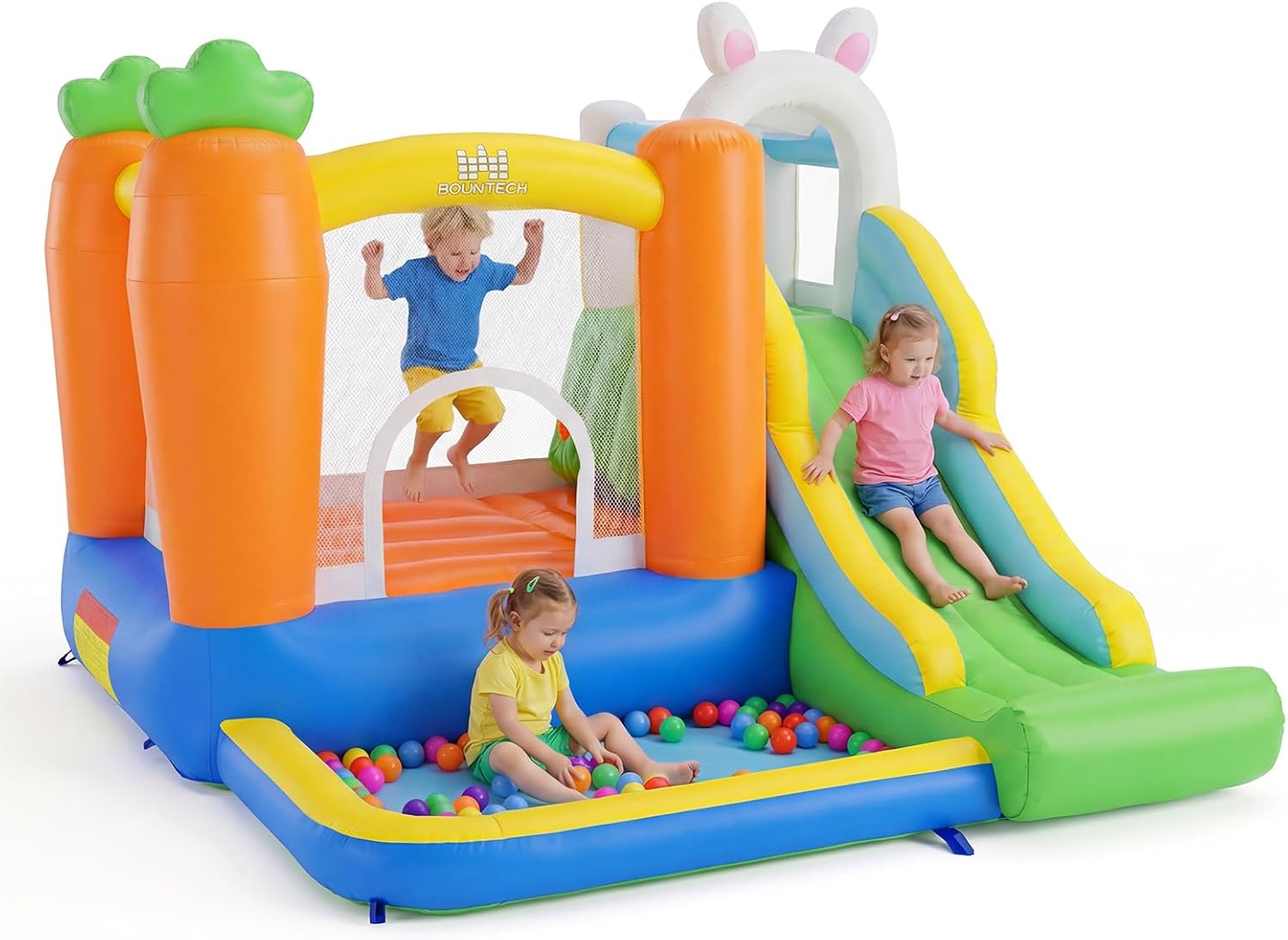 Inflatable Bounce House with B - Kids Outdoor Jumping Castle บทวิจารณ์และราคา