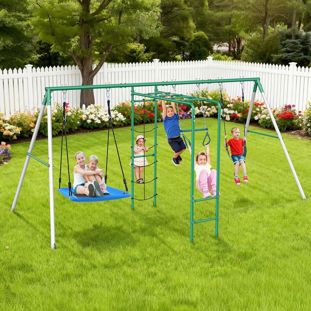 Swing Sets or Backyard with Mo - Kids Outdoor Monkey Bars บทวิจารณ์และราคา