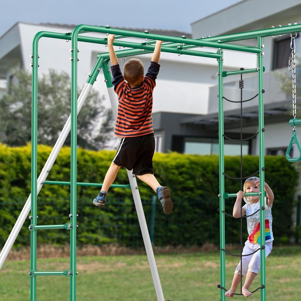 Swing Sets or Backyard with Mo - Kids Outdoor Monkey Bars บทวิจารณ์และราคา