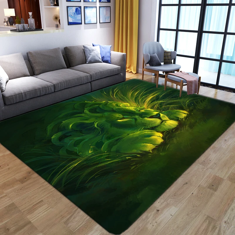 Cartoon Animal Lion 3D Carpets - Kids Outdoor Floor Cushions บทวิจารณ์และราคา