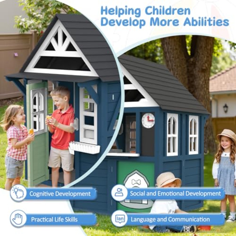 Outdoor kids playhouse: wooden - Kids Outdoor Sink บทวิจารณ์และราคา