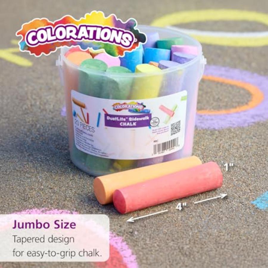 Jumbo Washable Sidewalk Chalk  - Chalk Outdoor Jumbo บทวิจารณ์และราคา
