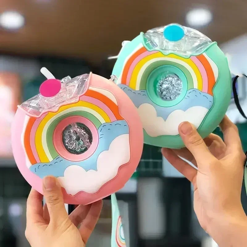 380ML Donut Shape Cup Kids Fee - Outdoor Kid Friendly บทวิจารณ์และราคา