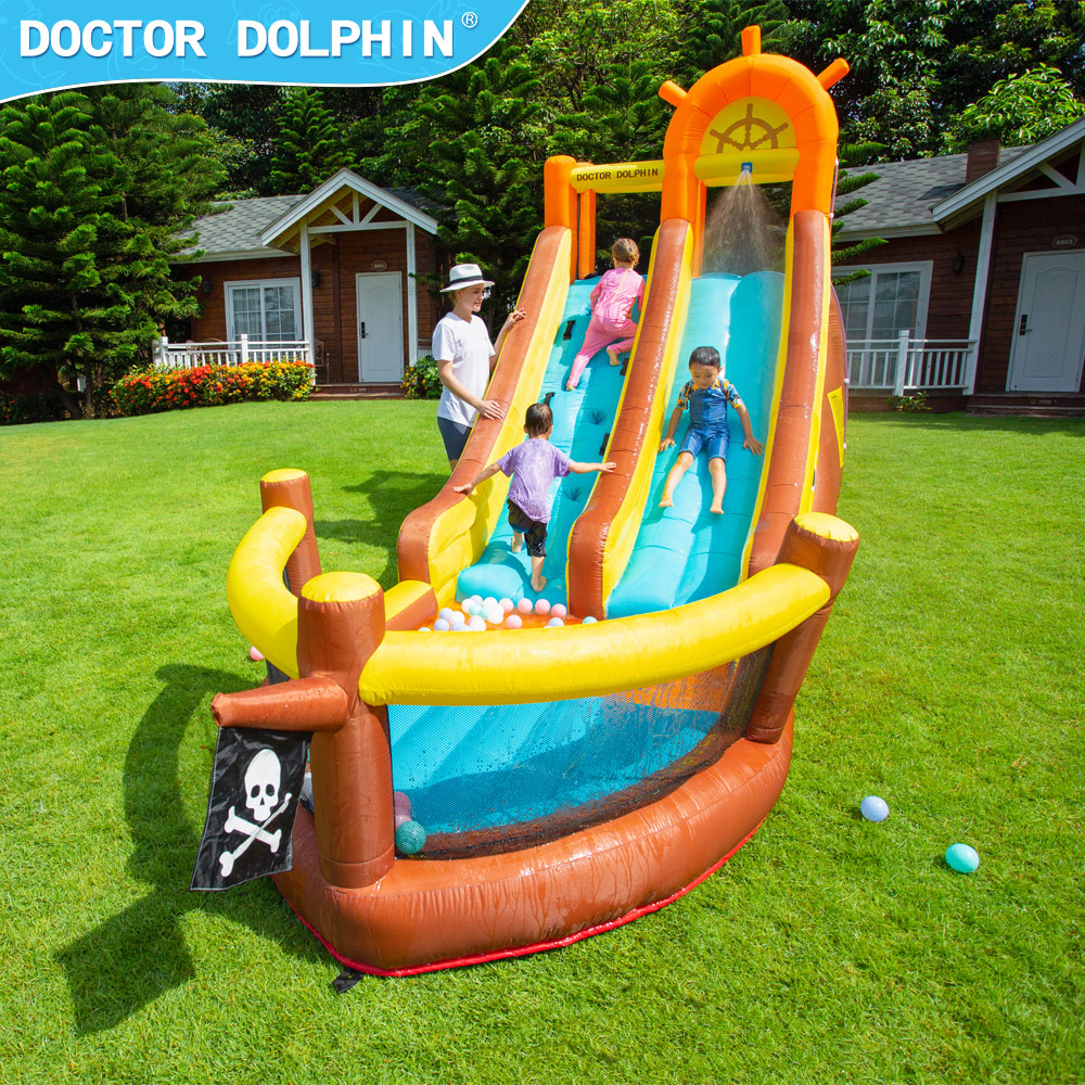 Doctor Dolphin Pirate Ship Out - Kids Outdoor Jumping Castle บทวิจารณ์และราคา