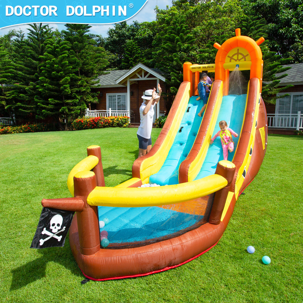 Doctor Dolphin Pirate Ship Out - Kids Outdoor Jumping Castle บทวิจารณ์และราคา