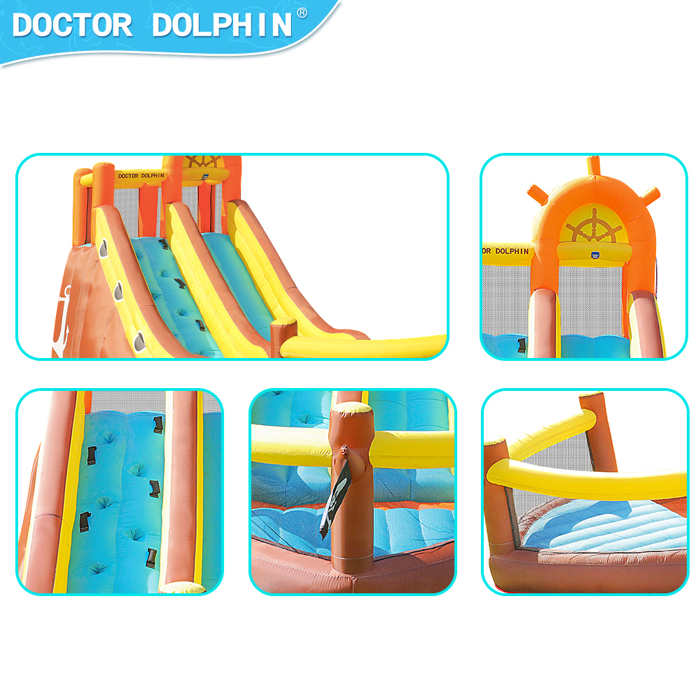 Doctor Dolphin Pirate Ship Out - Kids Outdoor Jumping Castle บทวิจารณ์และราคา