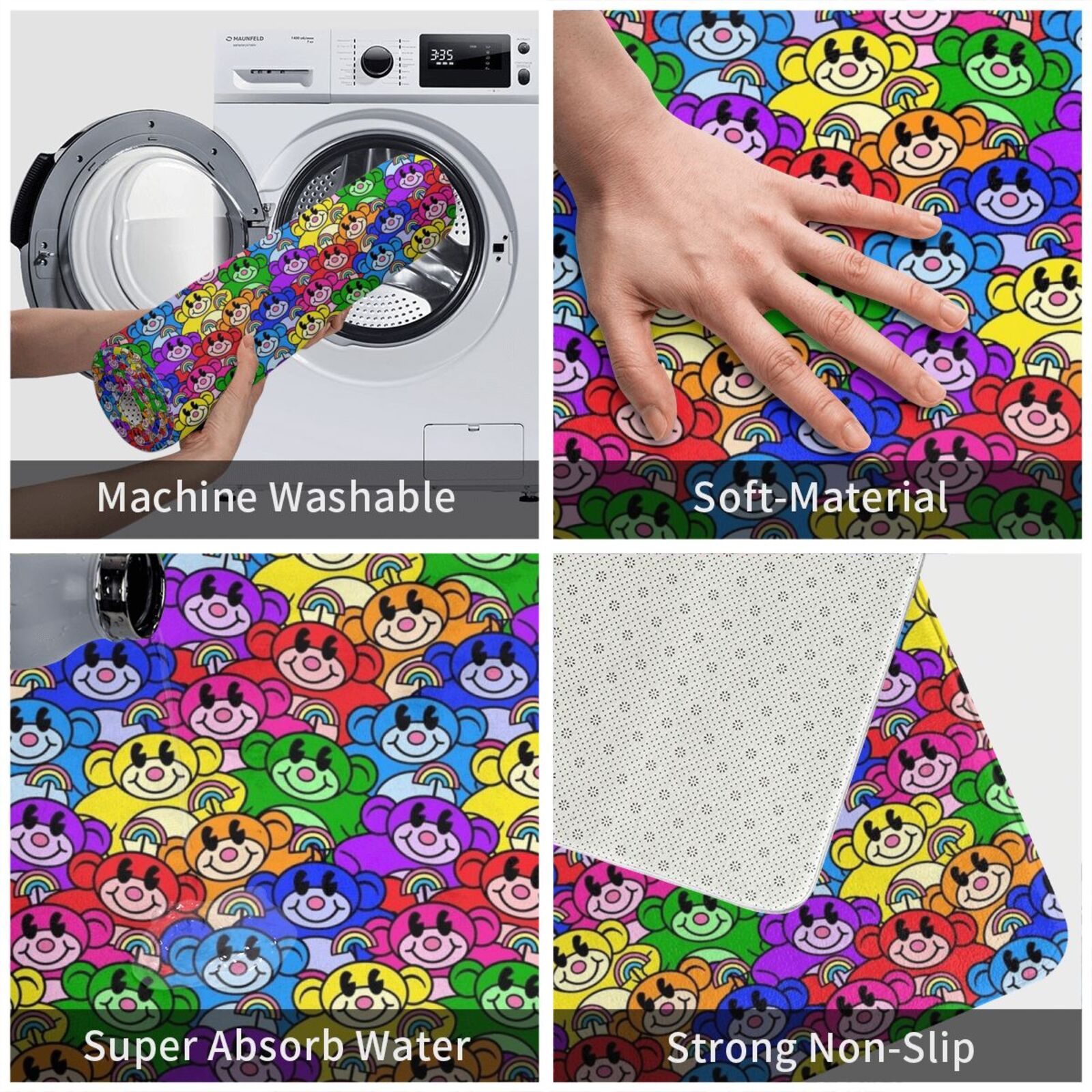 Rainbow Monkeys Carpet Mat Rug - Kids Outdoor Monkey Bars บทวิจารณ์และราคา