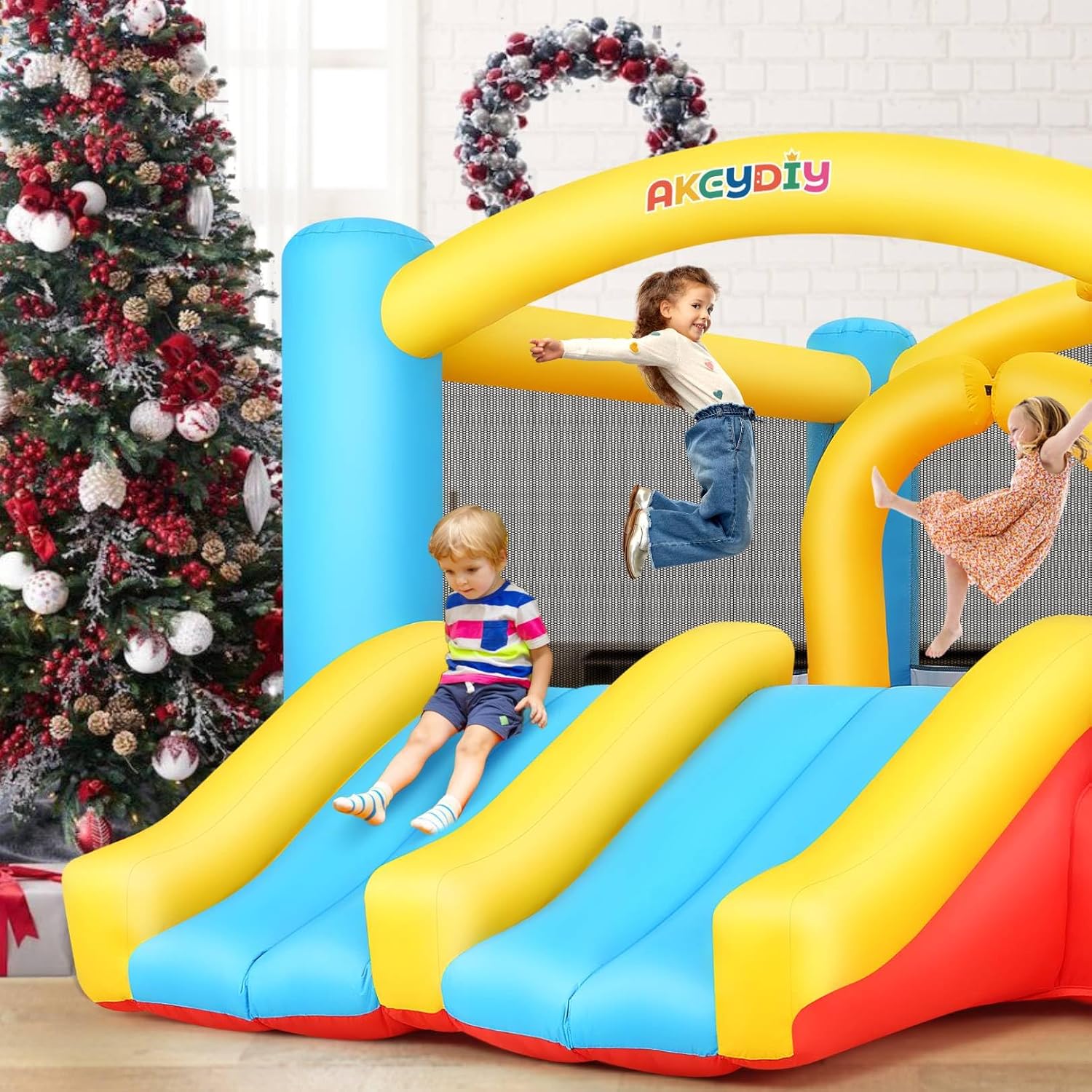 Inflatable Bouncy Castle with  - Kids Outdoor Jumping Castle บทวิจารณ์และราคา