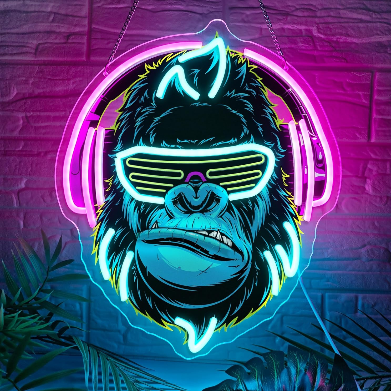 Monkey Gamer Neon Sign USB Dim - Kids Outdoor Monkey Bars บทวิจารณ์และราคา