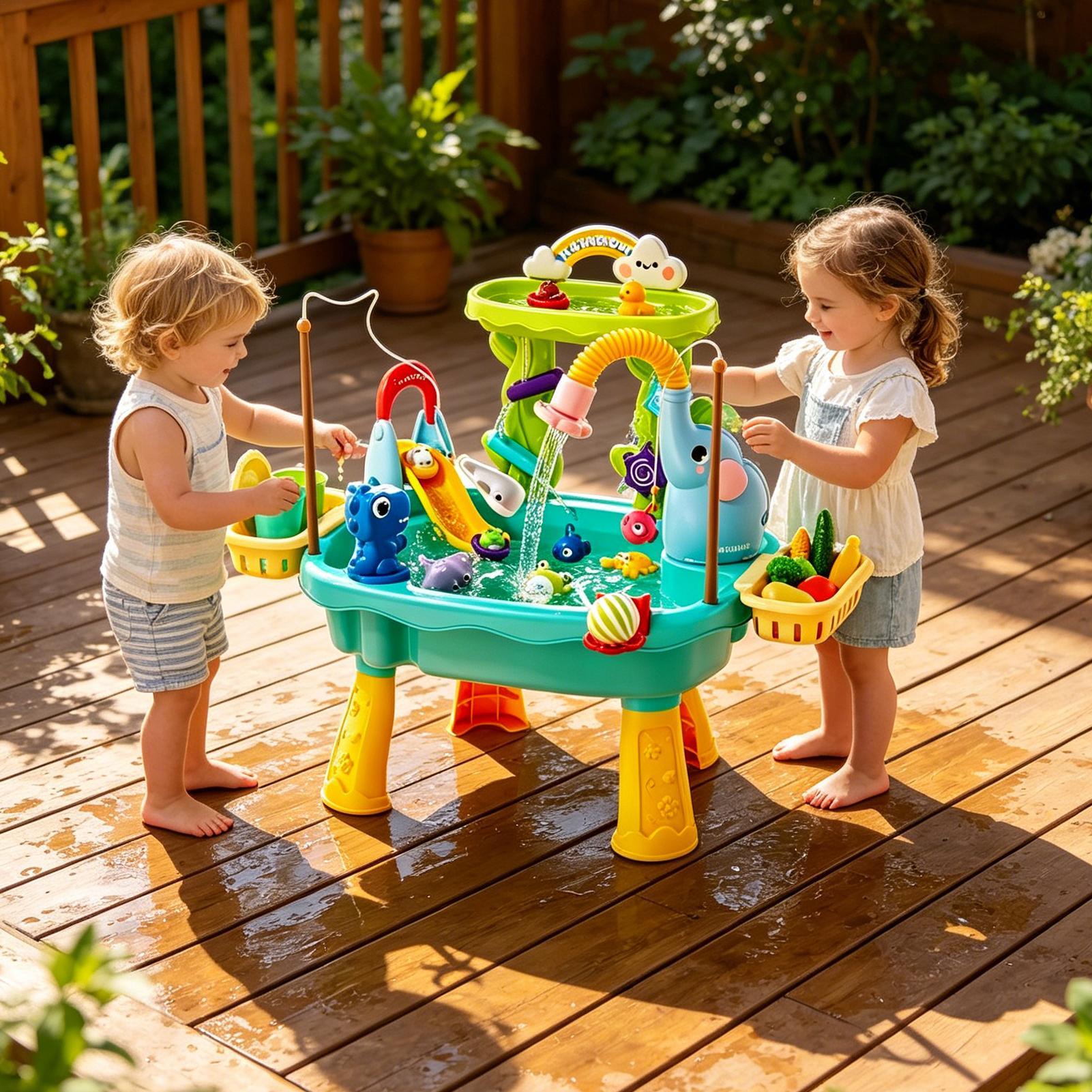 Upgraded Toddler Water Table K - Kids Outdoor Sink บทวิจารณ์และราคา